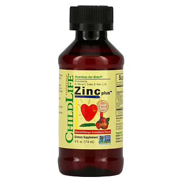 Цинк для детей ChildLife Essentials Zinc Plus 118 мл.