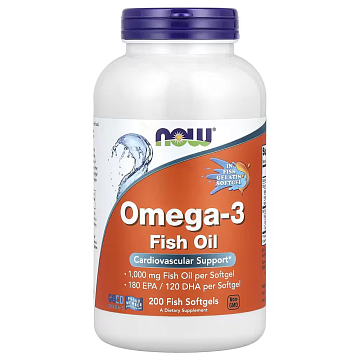 Омега-3 NOW Omega-3 30% 200 капсул
