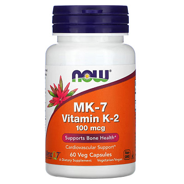 Витамин К2 NOW Vitamin K2 MK-7 100 мкг. 60 капсул