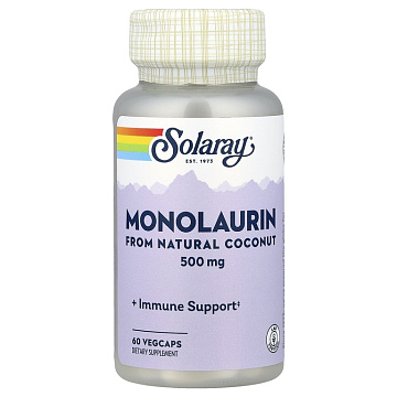 Монолаурин Solaray Monolaurin 500 мг. 60 капсул