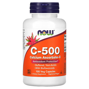 Аскорбат Кальция Ц- 500 NOW Vitamin C- 500 Calcium Ascorbate 100 капсул