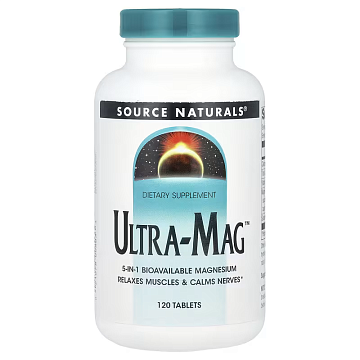 Магний Kомплекс Source Naturals Ultra-Mag 120 табл.