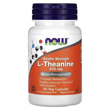 Л- Теанин NOW L-Theanine 200 мг. 60 капсул