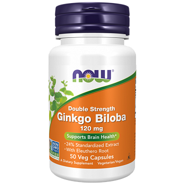 Гинкго Билоба NOW Ginkgo Biloba 120 мг. 50 капсул