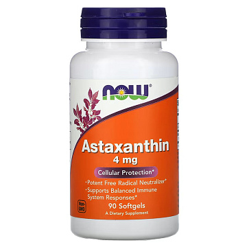 Астаксантин NOW Astaxanthin 4 мг 90 соф.