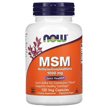 МСМ NOW MSM 1000 мг 120 капсул
