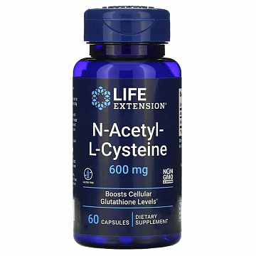 N-ацетил-L-цистеин Life Extension NAC 600 мг. 60 капсул
