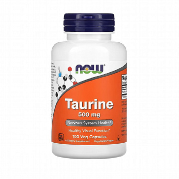 Таурин NOW Taurine 500 мг 100 капсул