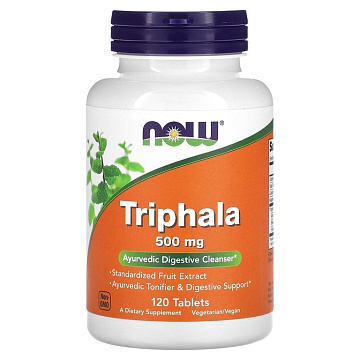 Трифала NOW Triphala 500 мг. 120 табл.