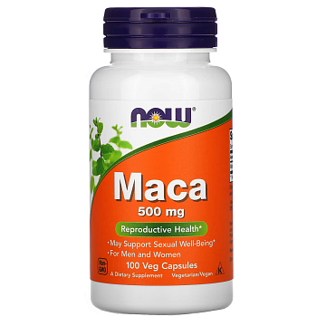 Мака Перуанская NOW Maca 500 мг 100 капсул