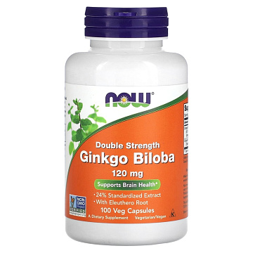 Гинкго Билоба NOW Ginkgo Biloba 120 мг. 100 капсул