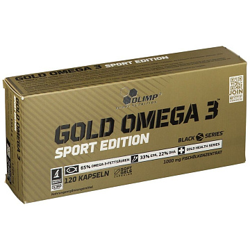 Омега 3 + витамин Е Olimp Labs Gold Omega 3 65% + vit E 120 капсул