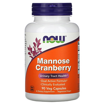 Манноза с клюквой NOW Mannose Cranberry 90 капсул