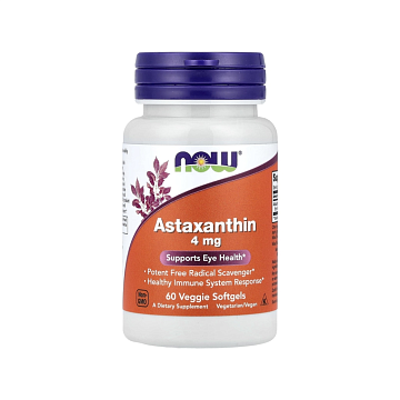 Астаксантин NOW Astaxanthin 4 мг. 60 соф.