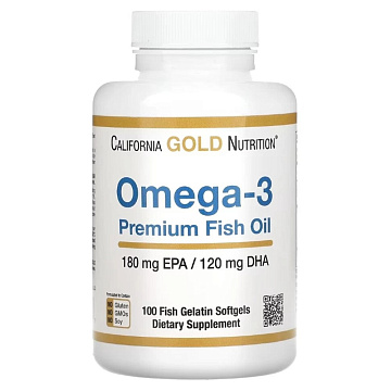 Премиум Омега 3 California Gold Omega Premium Fish Oil 100 капсул