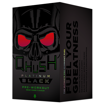 Предтренировочный комплекс USN Qhush Platinum Black Super Heat 300 г