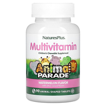 Детские витамины NaturesPlus Animal Parade Multivitamin 90 жев. табл.