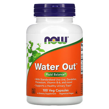 Водный баланс NOW Water Out 100 капсул