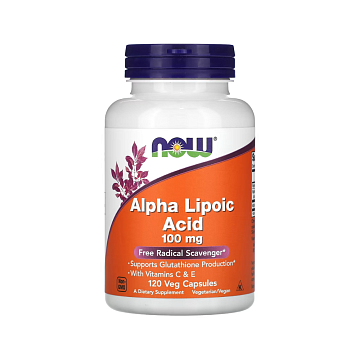 Альфа Липоевая кислота NOW Alpha Lipoic Acid 100 мг 120 вег. капсул