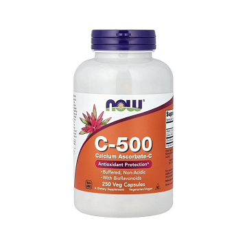 Аскорбат Кальция Ц- 500, NOW Calcium Ascorbate C- 500, 250 капсул