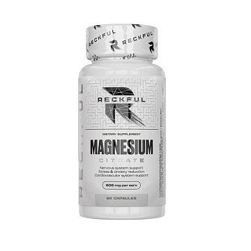 Магний Цитрат Reckful® Magnesium Citrate 600 мг. 60 капсул