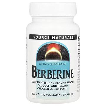 Берберин Sourse Naturals Berberine 500 мг. 30 вег. капсул