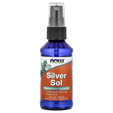 Серебро в растворе NOW Silver Sol Liquid 118 мл