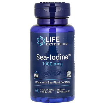 Йод морской Life Extension Sea-Iodine 1000 мкг. 60 капсул