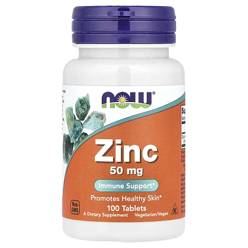 Цинк NOW Zinc Glukonate 50 мг. 100 табл.