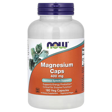 Магний Kомплекс NOW Magnesium Caps 400 мг. 180 капсул