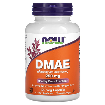 ДМАЕ NOW DMAE 250 мг. 100 капсул