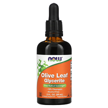 Глицерит из листьев оливы NOW Olive Leaf Glycerite 59 мл.
