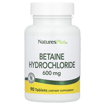 Бетаин гидрохлорид NaturesPlus Betaine Hydrochloride 600 мг 90 табл.