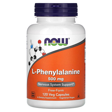 Фенилаланин NOW L-Phenylalanine 120 капсул