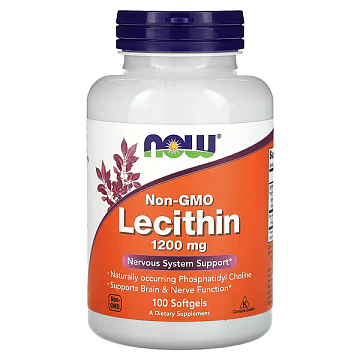 Лецитин соевый NOW Soy Lecithin 1200 мг. 100 капсул