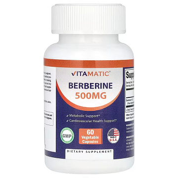 Берберин VitaMatic Berberine 500 мг. 60 капсул