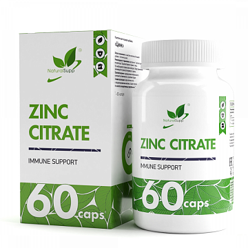 Цинк NaturalSupp Zinc Citrate 60 капсул