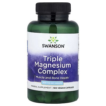 Магний комплекс Swanson Triple Magnesium Complex 400 мг 100 капсул