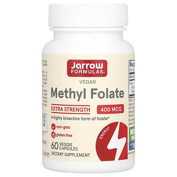 Метилфолат Jarrow Methyl Folate 400 мкг. 60 капсул