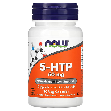 NOW 5-HTP 50 мг 30 капсул