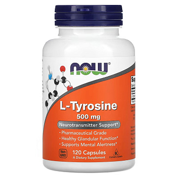 Тирозин NOW L - Tyrosine 500 мг 120 капсул
