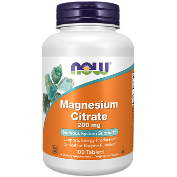 Магний цитрат NOW Magnesium Citrate 200 мг 100 табл.