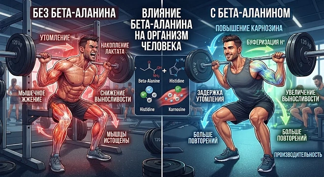 Действие бета-аланина на организм человека