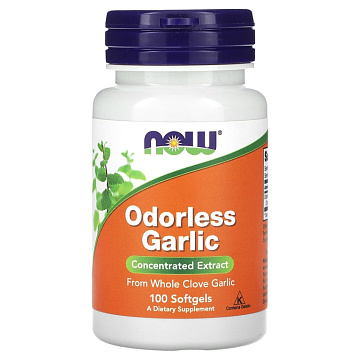 Чеснок без запаха NOW Odorless Garlic 100 капсул